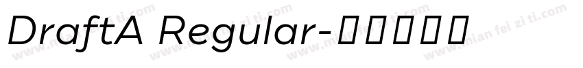 DraftA Regular字体转换